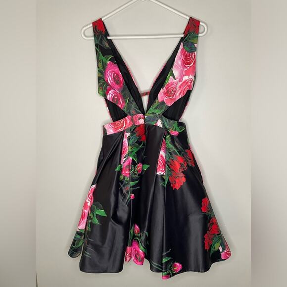 JVN Jovani As Seen On TV JVN65166 Floral Print A-Line Cut-Out Dress Size 2 - Picture 11 of 11